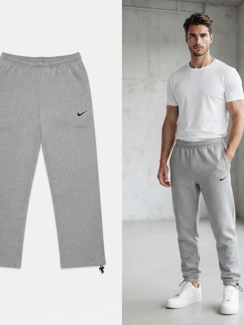 Nike Men’s Grey Heather Fleece Joggers XXL